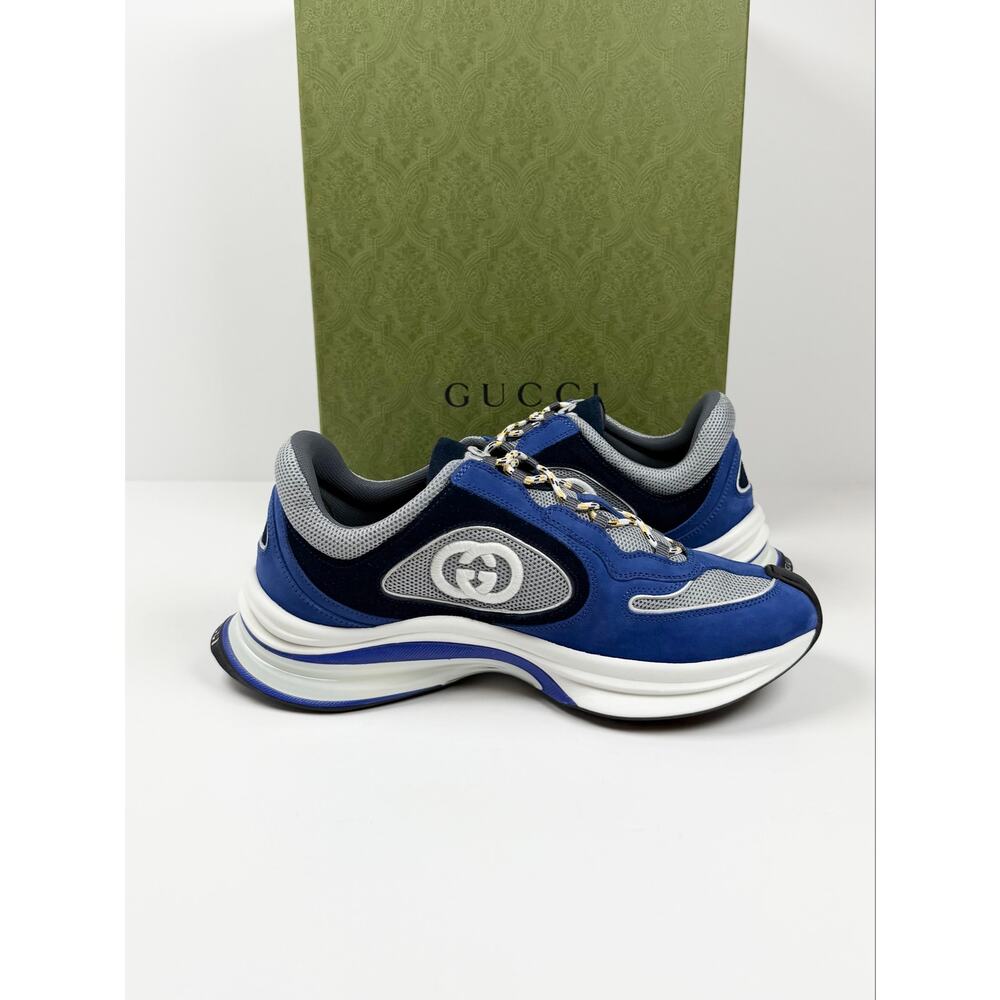Size 8.5US - Gucci Run Sneaker Blue NEW - Picture 5 of 10